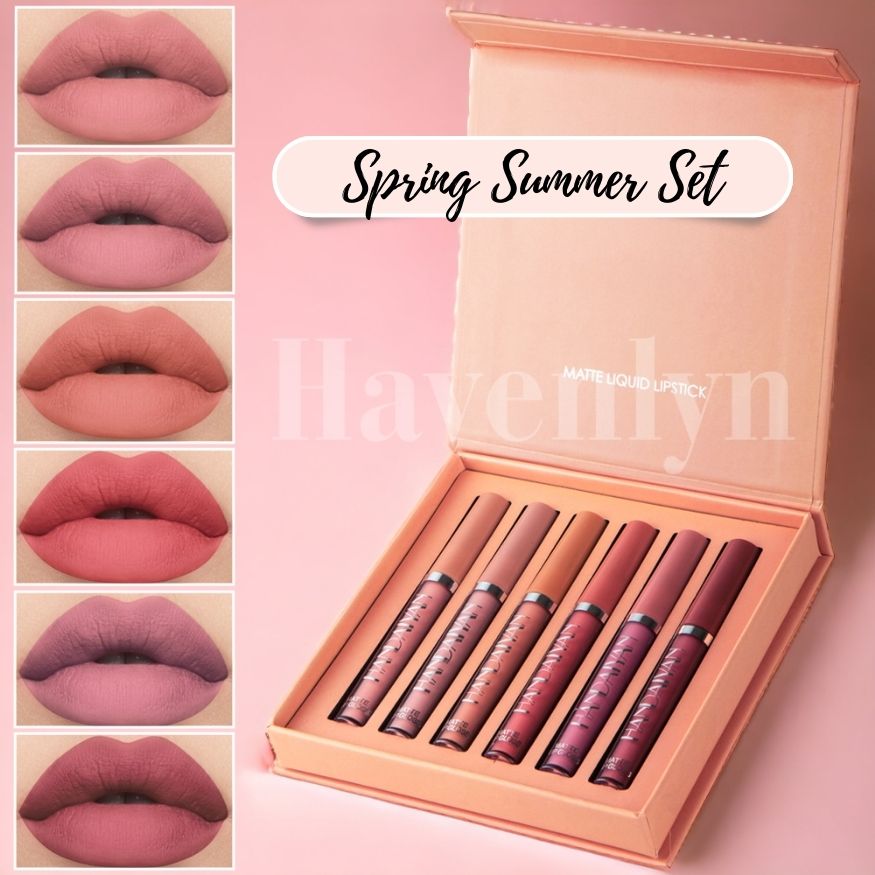 Havenlyn™ | Everlasting Vloeibare Lipstick Mat (Set van 6 stuks)