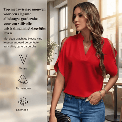 Celina — Leichtes Top mit V-Ausschnitt | 50% RABATT