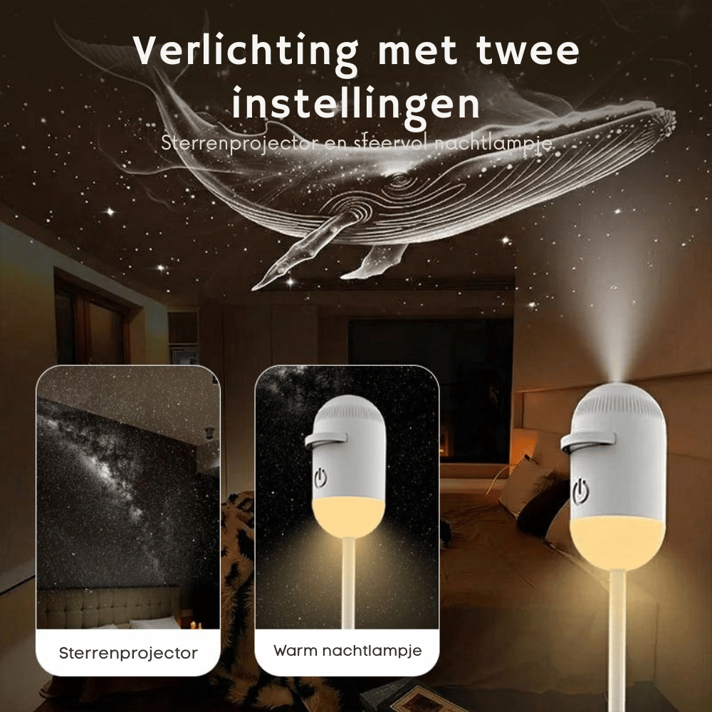 NebulaAura — USB Sterrenprojector-Lamp | 50% KORTING