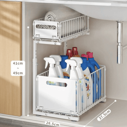 GlideNest — Uitschuifbare Kast Organizer | 50% KORTING