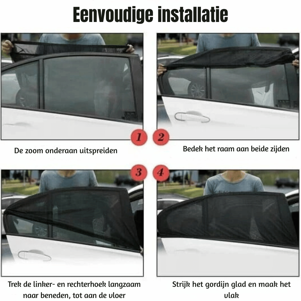 CoolBreeze — Rekbare Auto-Zonneschermen | 1+1 Set GRATIS