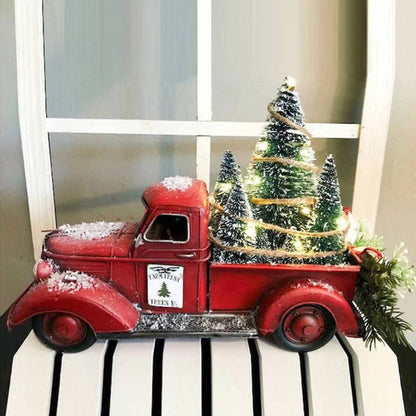 KerstTruck - Kerst rode boerderij Truck decoratie | 50% KORTING