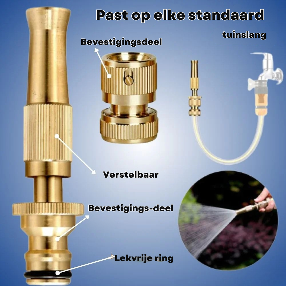 JetSpray – Verstelbare Hogedruk Sproeikop | 1+1 GRATIS