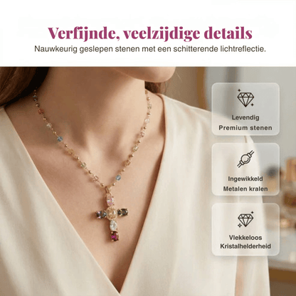 PrismAura — Stralende Kruis Halsketting | 1+1 GRATIS
