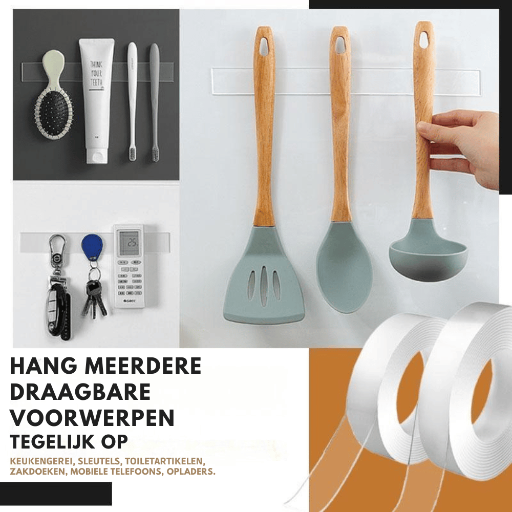 PowerGrip — Onzichtbare Hechttape | 1+1 GRATIS