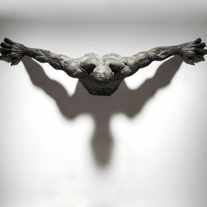 Kunst aan de muur sculptuur met ornament van hars | 1+1 GRATIS