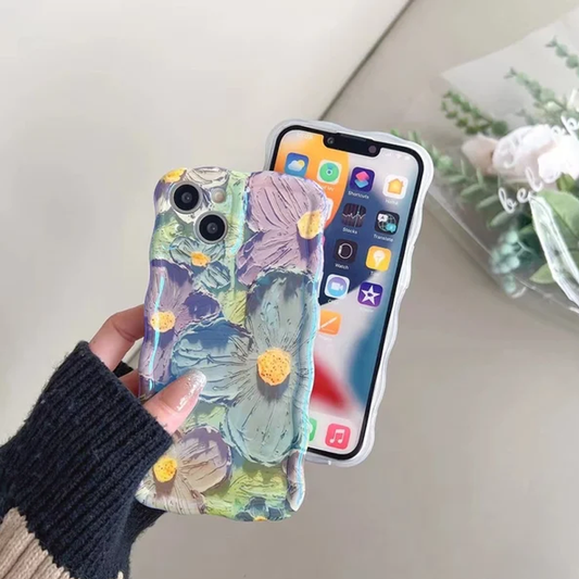 iPhone kleurrijk olieverfschilderij prachtige telefoonhoes