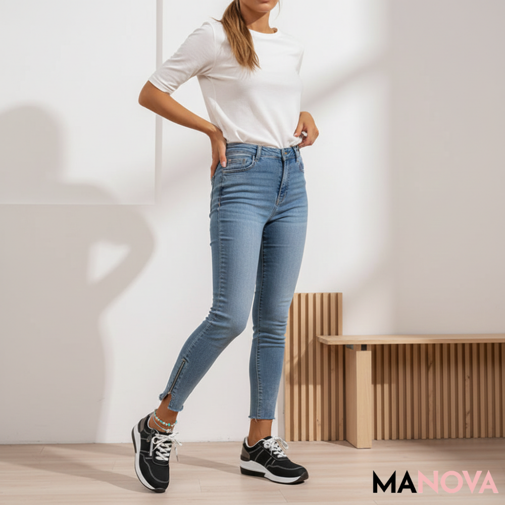 Laura – Casual Dames Sneakers met Plateau | 50% KORTING