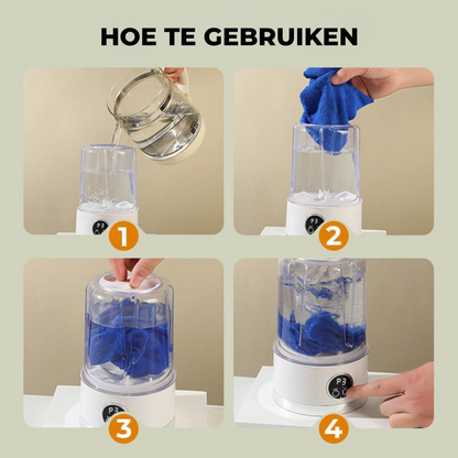 FlexiWash™ – Draadloze Mini-Wasmachine voor Onderweg | 50% KORTING