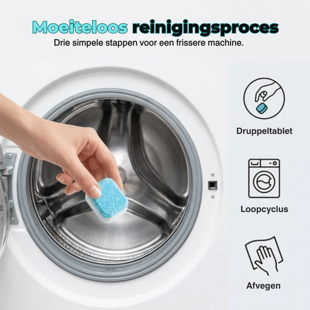 WasherRefresh 12 stuks — Wasmachine Reinigingstabletten | 1+2  doosGRATIS