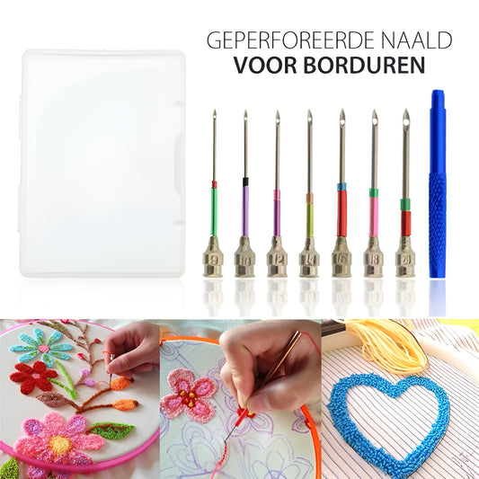 BorduurGenie - Borduursteek-ponsnaalden (7 stukken) | 50% KORTING