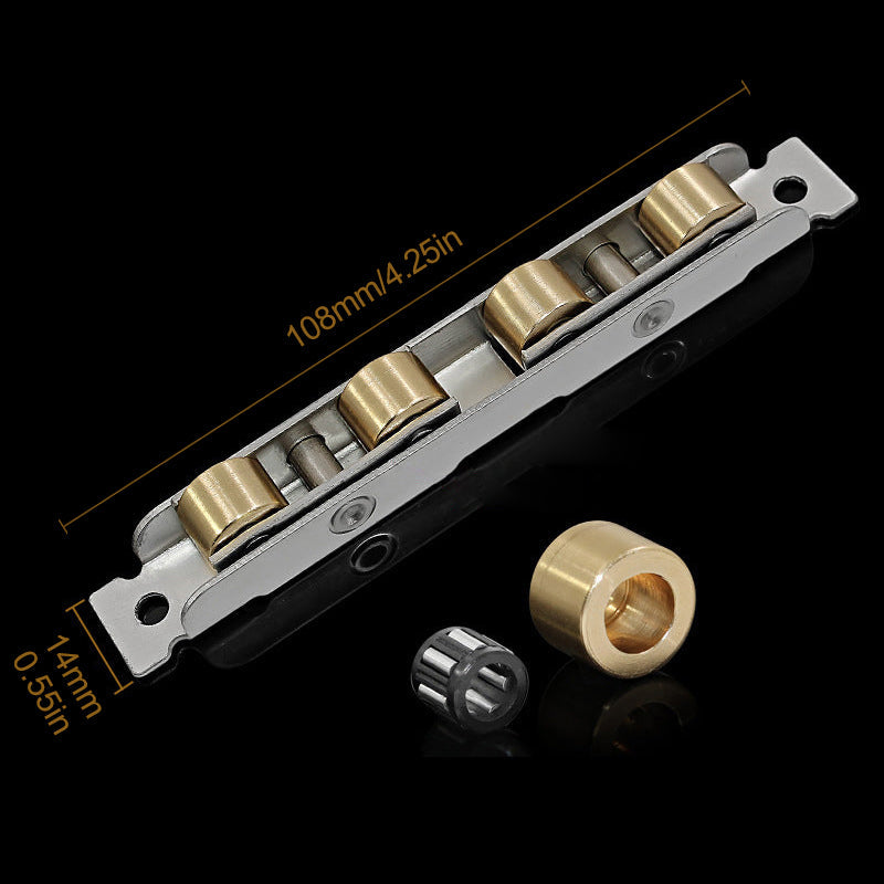 Poelie van roestvrij staal en koper (2 stuks)