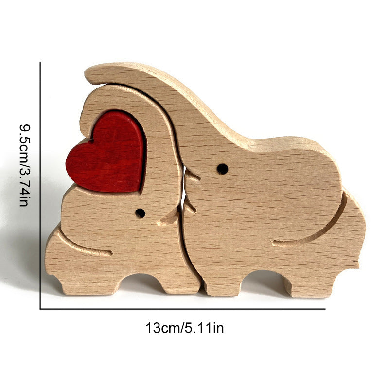 Moederdag dier houten ornament