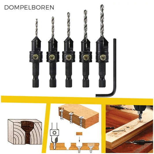 Verzinkboren (set van 5)