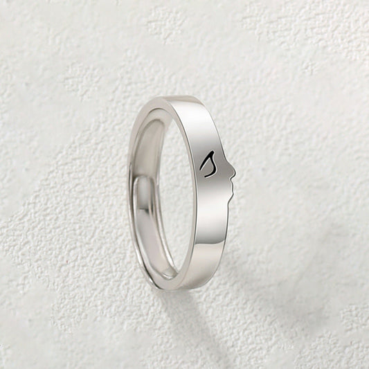 One Kiss Sterling Silver Couple Rings Valentijnsdag Cadeau gids