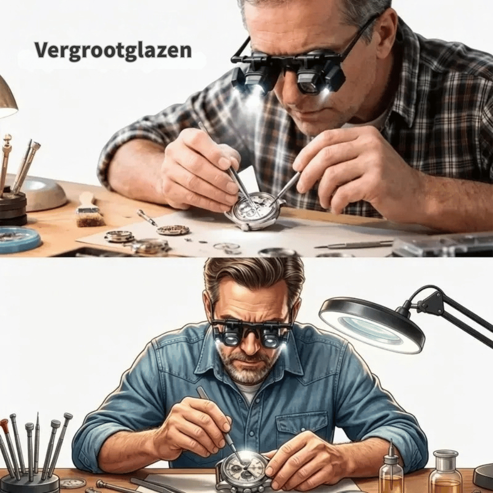 SmartLens Pro — Verstelbare LED Loepbril | 50% KORTING
