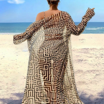 Luna – Dames 3-Delige Strandset met Rekbare Stof