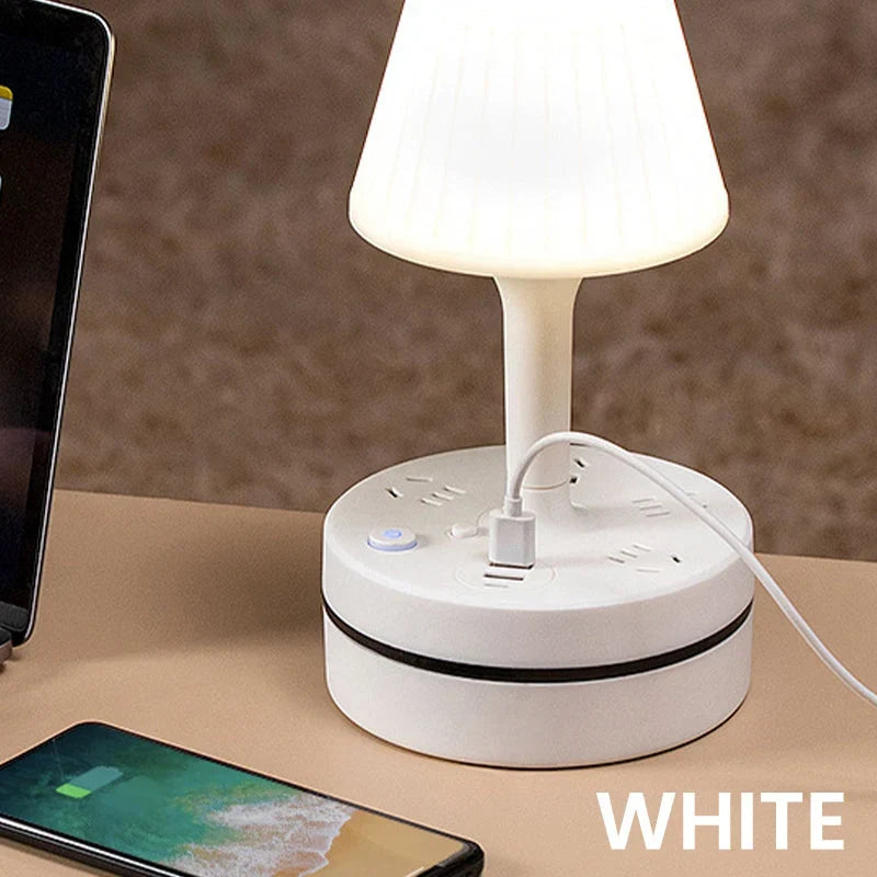 All-in-One Nachtkastlamp — Stroom, Licht, Controle