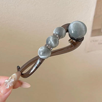 Roos — Veerlicht Haaraccessoire met Stevige Grip en Parel Detail