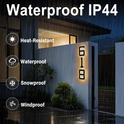LumaDigits — Waterdichte LED Huisnummers | 50% KORTING
