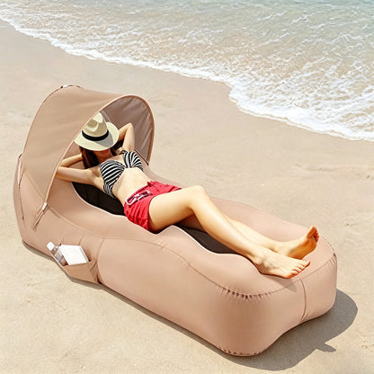 AeroShade Lounge — Ultieme Schaduw, Luxe Comfort