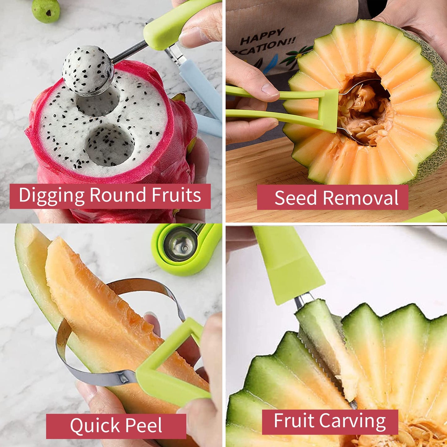 FruitMaster - 3-in-1 multifunctionele fruitsnijder | 1+2 GRATIS