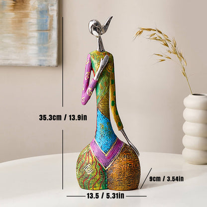 Artista – Abstract kleurrijk decoratief vrouwenfiguur | 50% KORTING
