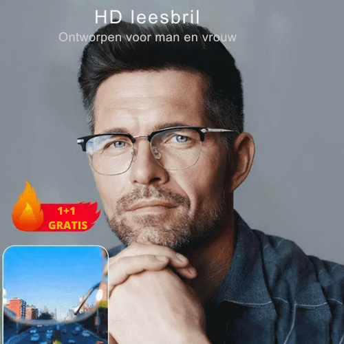 ClearSight™ Unisex – Ultralichte Bril met Anti-Blauw Licht Bescherming & Leeshulp | 1+1 GRATIS