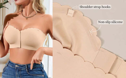 SlipFree™ Naadloze Bandeau BH met Voorsluiting | 1+1 GRATIS