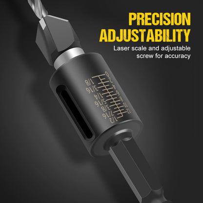 WoodCountersink Pro Set — Verfijnde Verzinkboren | 50% KORTING