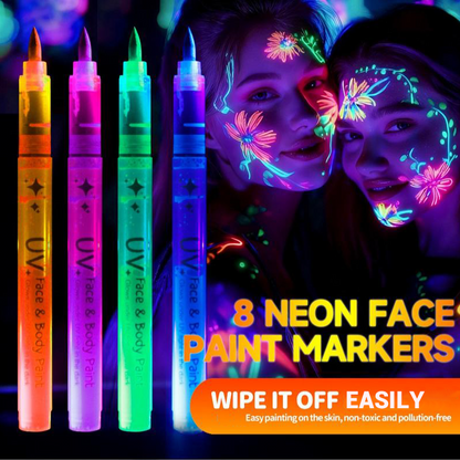 GlowBurst Marker 8-Kleuren Set — Ontsteek een Gedurfde Nachtleven Sfeer
