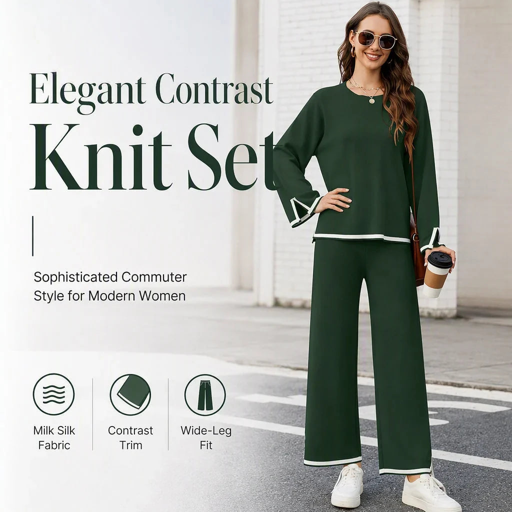 Heidi – Dames Everyday Set met Wijd Uitlopende Broek