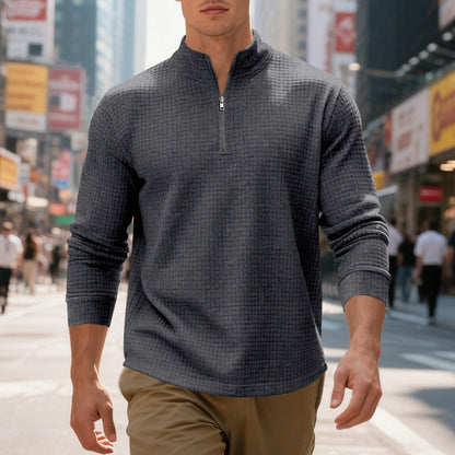 Michael — Midtown Pullover Sweatshirt met Gestructureerd Jacquard