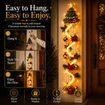 LuminaFest kerstdeurbekleding — warme gloed, instant magie