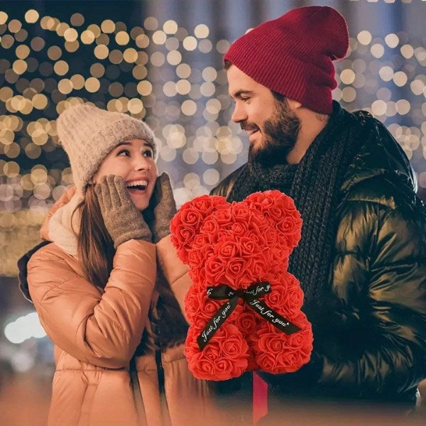 RoseBear – Romantische teddybeer van eeuwige rozen