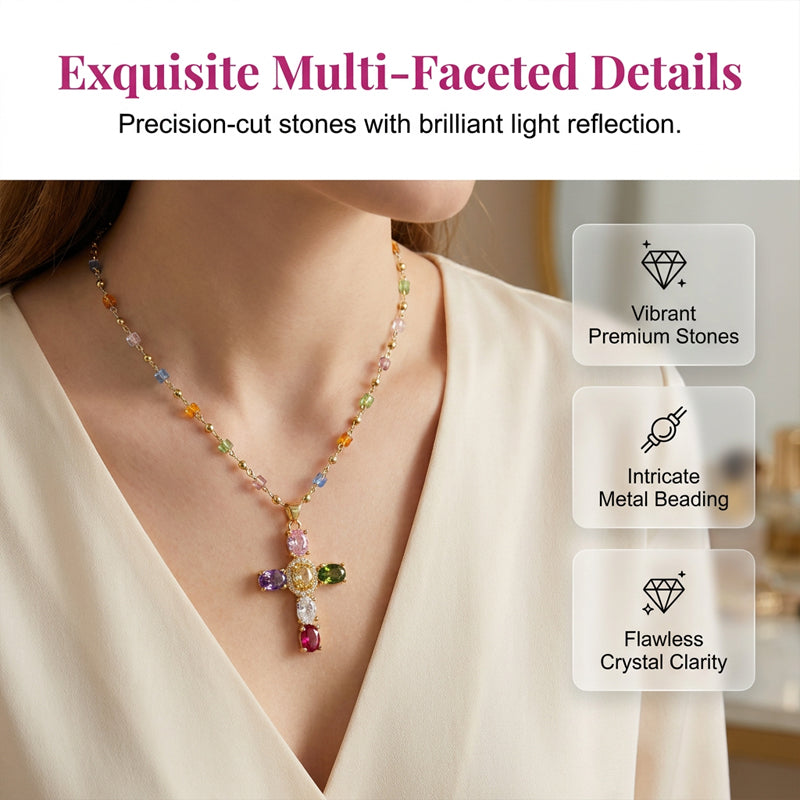PrismAura Kruis Ketting — Ontsteek Directe Glamour