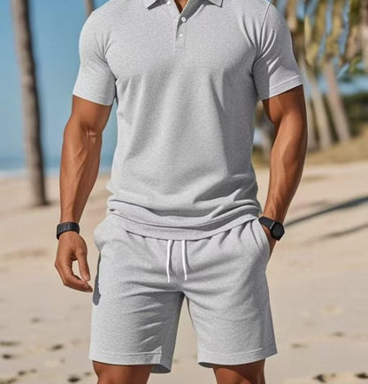 Liam – Lichtgewicht Polo- en Shortsset in Twee Delen