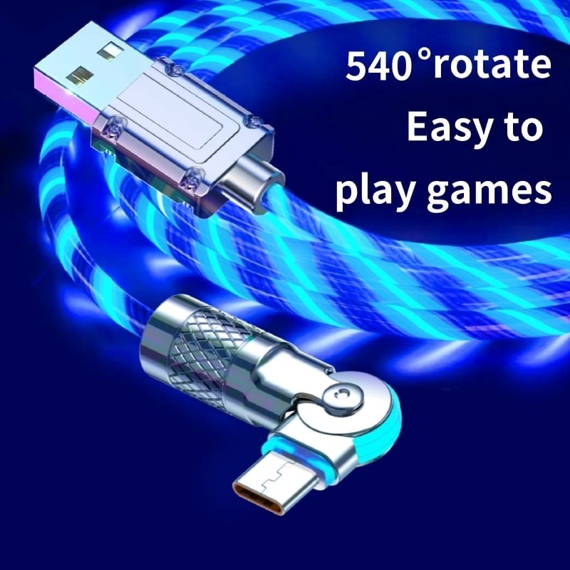 GlowCharge™ – Draaibare Kabel met Magnetische Oplaadconnector | 1+2 GRATIS