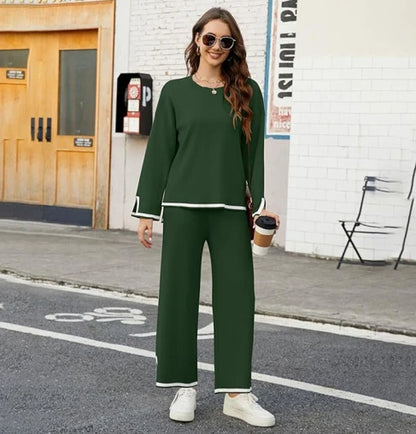 Heidi – Dames Everyday Set met Wijd Uitlopende Broek