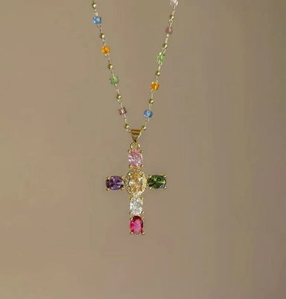 PrismAura Kruis Ketting — Ontsteek Directe Glamour