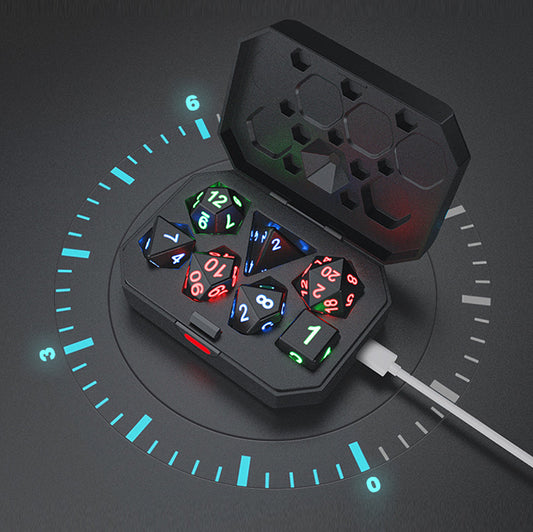 LED Flash Dobbelstenen Set 7-pack De Elektronische Dobbelstenen