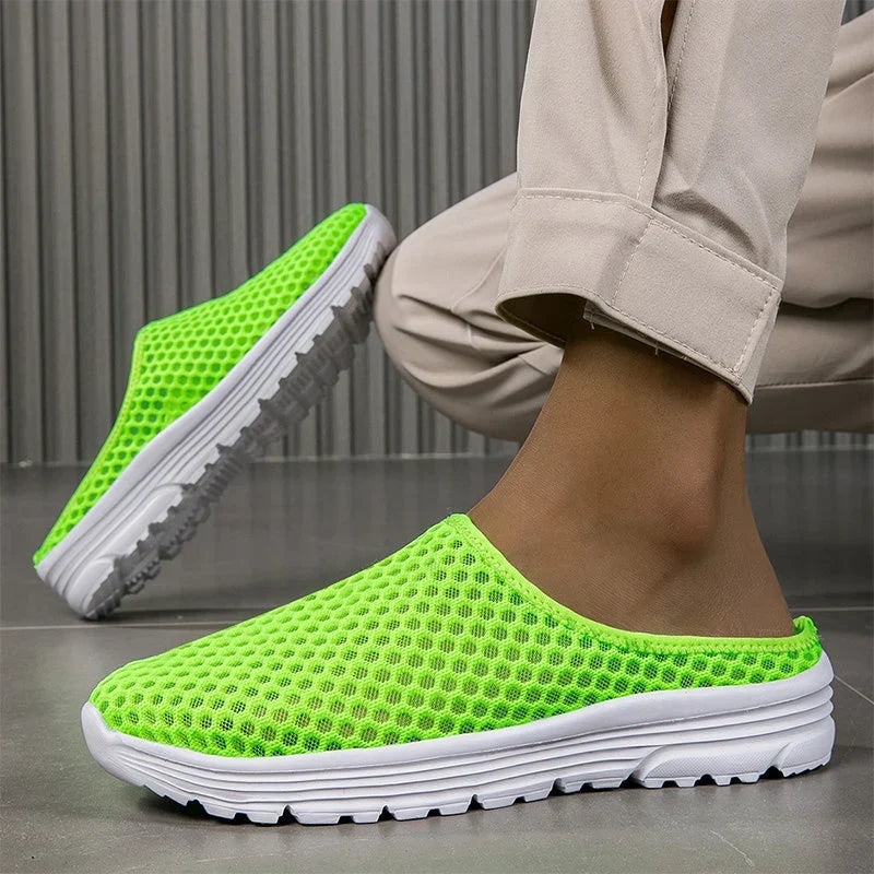 Aero – Ademend Mesh Slippers met Fluweelzacht Comfort