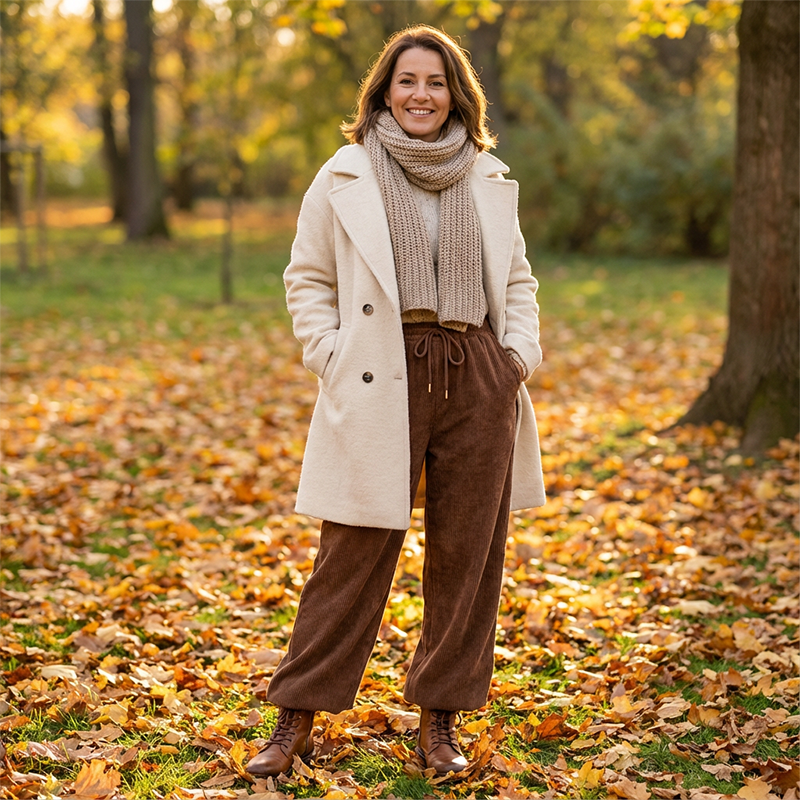 Mila — Wijde Corduroy Broek | 50% KORTING