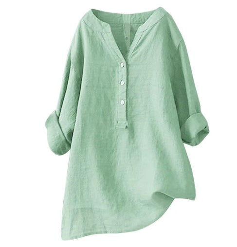 Heidi – Dames Casual Jurk met V-hals en Verstelbare Mouwen