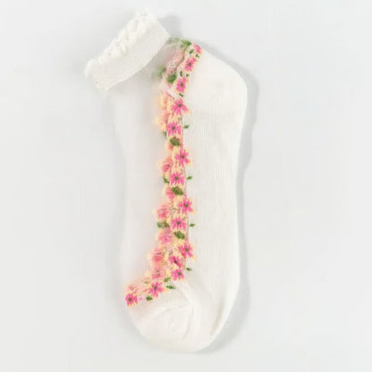 FloraLux – Elegante kanten sokjes | 5+5 paar GRATIS