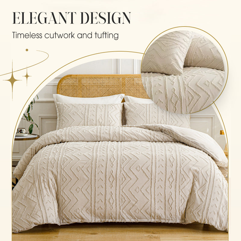 LuxeLoom Cutwork Zacht Pluizend Beddengoed Set — Zachtheid die Verzacht