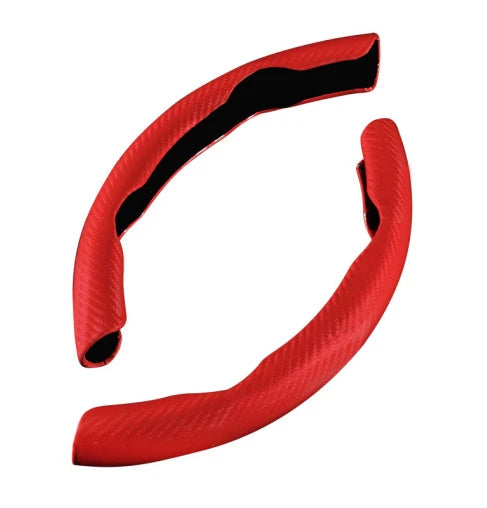 Stuurwielhoes van koolstofvezel en leer – Comfortabele grip en controle