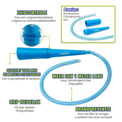 Ventilator van droger Stofzuigerslang schoon stof pluizen