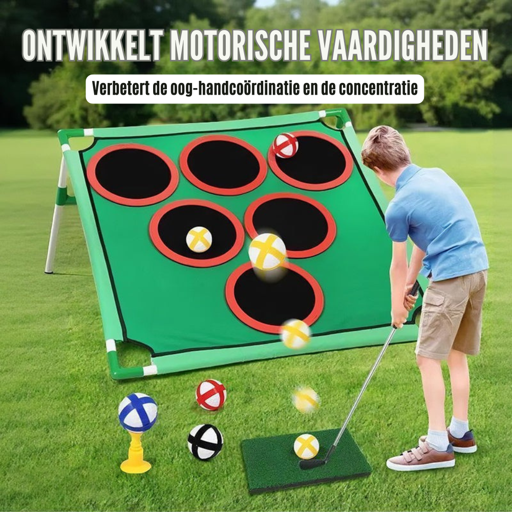 MiniGolf Pro – Draagbaar golfdoelspel voor kinderen | 50% KORTING