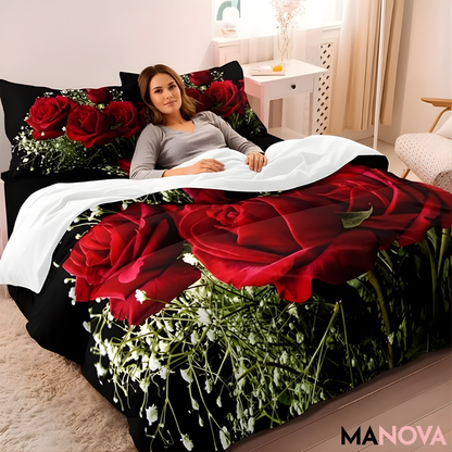 RoseLuxe – Romantische beddengoedset | 50% KORTING